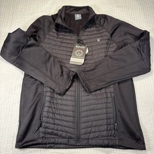 Little‎ Donkey Andy Quilted Front Jacket Mens XL Black Quilted Down Coat